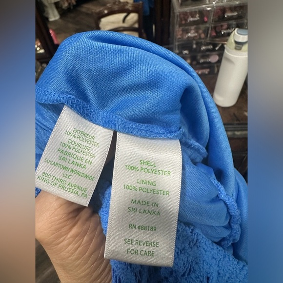 Lilly Pulitzer Lana Skort Romper Dress Size Small Blue Shell Lace Preppy Skort - Picture 9 of 9